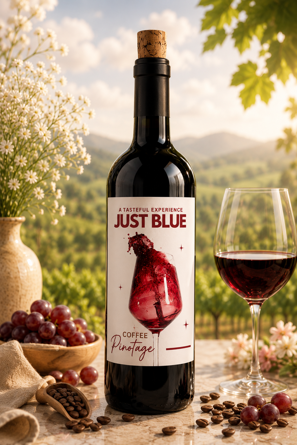 JUST BLUE Coffee Pinotage Wine – 6 x 750ml