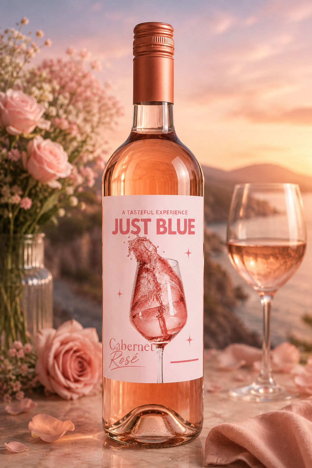 JUST BLUE Cabernet Rosé Wine – 6 x 750ml