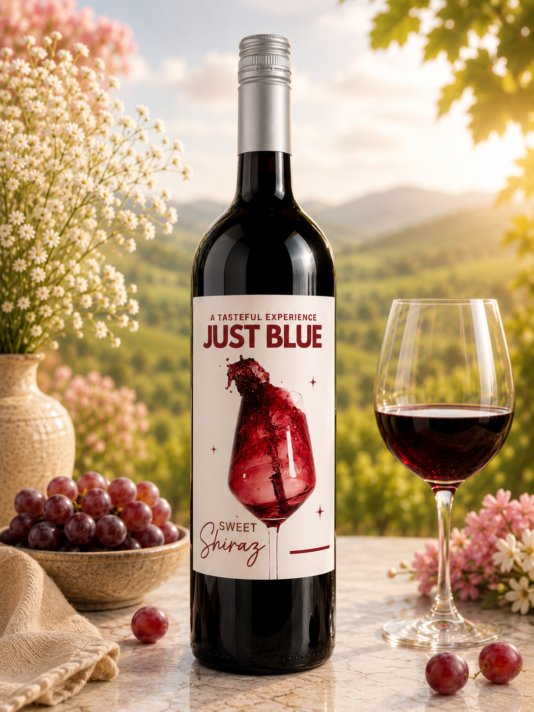 JUST BLUE Sweet Shiraz Wine – 6 x 750ml