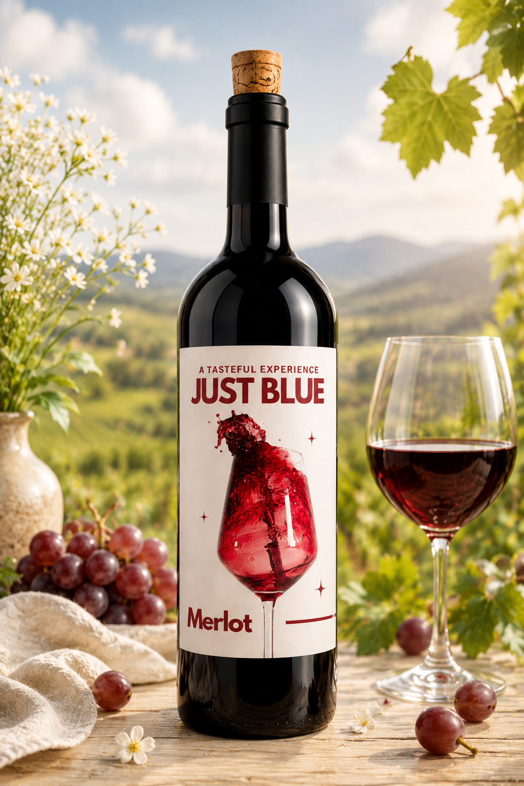 JUST BLUE Merlot Wine – 6 x 750ml